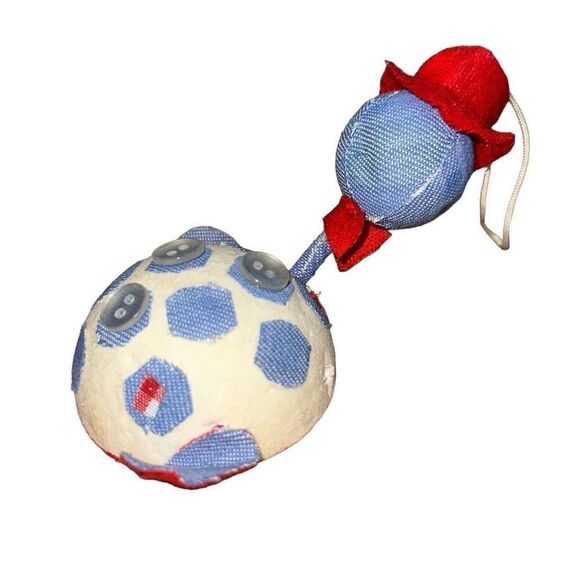 Vintage Christmas, styrofoam blue turtle buttons, Mid Century 1950s, Japan - Picture 6 of 8